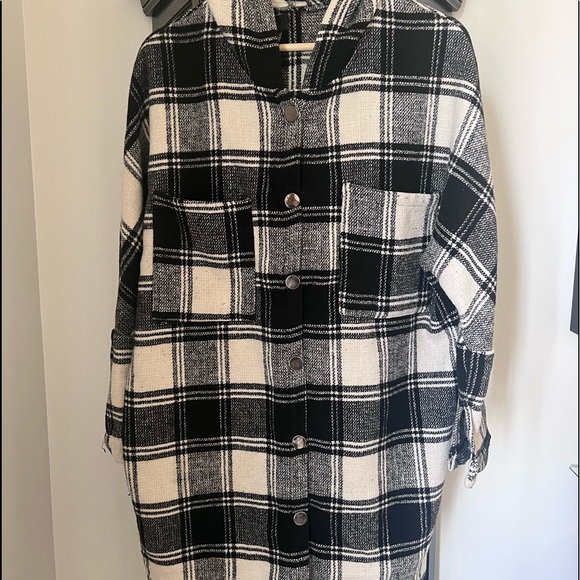 Fall plaid jacket mid length medium - Picture 2 of 4
